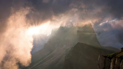 Seceda Ridge Sunrise - Timelapse 4k ProRes Stock Footage 201034337