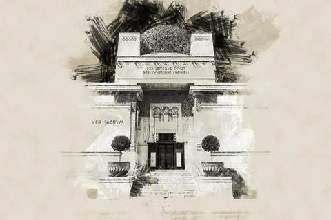 The Secession Building Ilustración de archivo