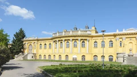 Secheni Bathhouse is the largest bath complex in Budapest and Europe. Medical Stock Photos