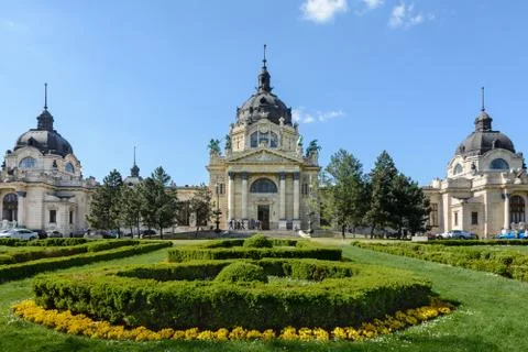 Secheni Bathhouse is the largest bath complex in Budapest and Europe. Medical Stock Photos