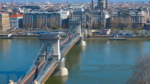Secheni bridge in summer. Stock Footage 255164607