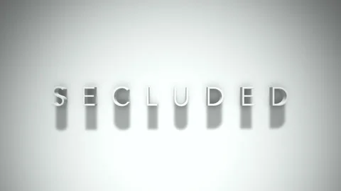 Secluded 3D title animation text with shadows on a white background Stock Footage 258616078