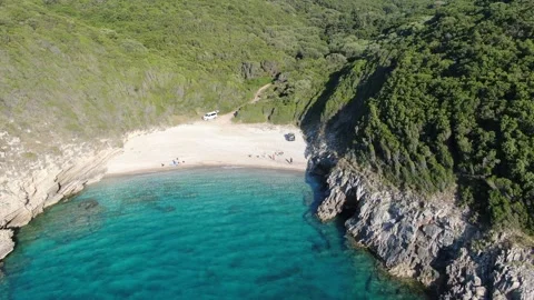 Secluded beach with turquoise waters Stock Footage 295854295