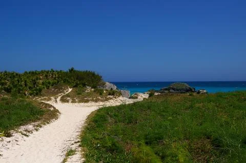 Secluded Bermuda beach Stock Photos