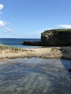 Secluded Cove by the Cliffs Stock Photos