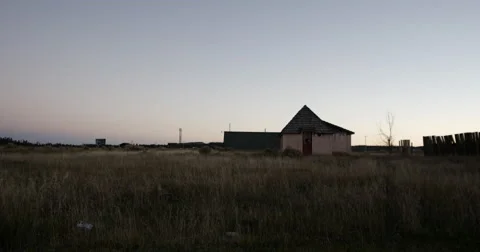 Secluded Dilapidated Shack Wide Stock Footage 56020071