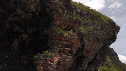 Secluded Fronton Beach Landscape in Las Galeras-07 Stock Footage 337439574