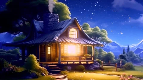 Secluded house atmosphere in winter Stock Footage 256170844