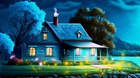 Secluded house atmosphere in winter Stock Footage 256597733