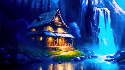 Secluded house in the mountains Stock Footage 254906957
