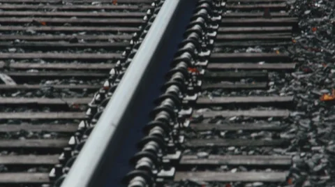 Secluded railroad tracks (2 of 5) Stock Footage 33305719