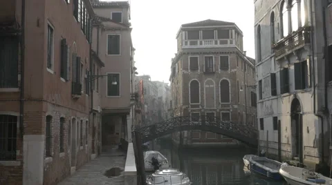 Secluded Venice Backstreet (Flat Profile) Video stock 68891153