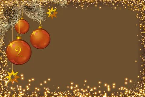 Second Advent background with golden balls. Stock Illustration
