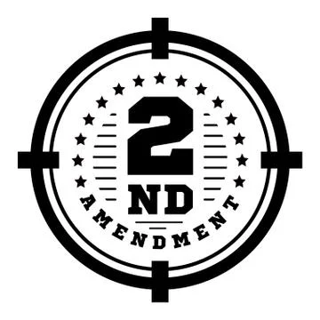 Second Amendment to the US Constitution to permit possession of weapons. Vector Stock Illustration