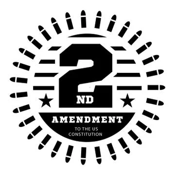 Second Amendment to the US Constitution to permit possession of weapons. Vector Stock Illustration