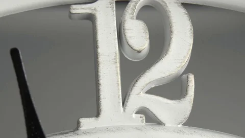 Second and minute hand is near 12 o'clock. Stock Footage 84909062