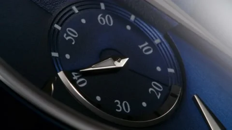 Second arrow on chronograph running on swiss watch Stock Footage 152079897