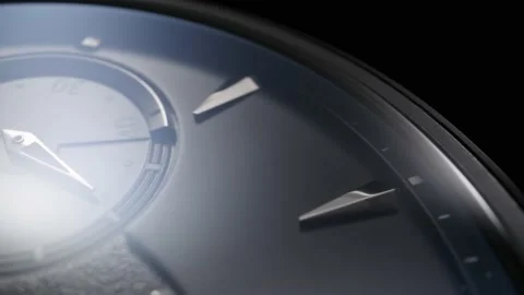 Second arrow on chronograph running on swiss watch Stock Footage 152081597