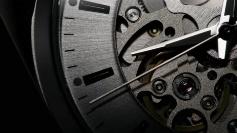 Second arrow running on the clockface closeup Stock Footage 152080718