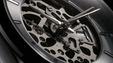 Second arrow running on the skeleton clockface Stock Footage 152079997