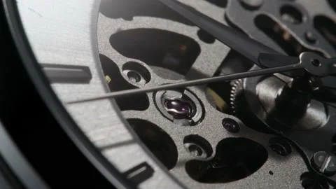 Second arrow running on the skeleton clockface Stock Footage 152080983