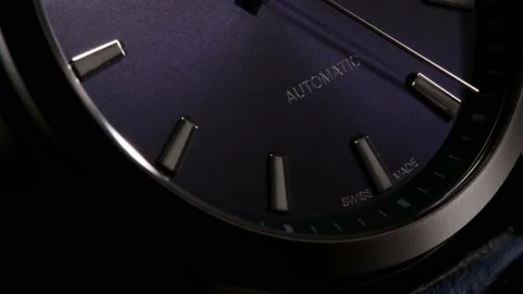 Second arrow running on swiss automatic watch Stock Footage 152079361
