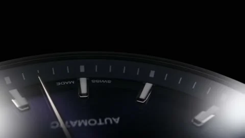 Second arrow running on swiss automatic watch Stock Footage 152080519