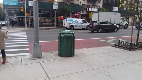 Second Ave NYC walking south at 95th st Video stock 83623363