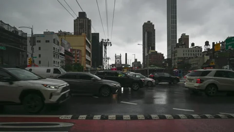 Second Avenue Traffic Timelapse Stock Footage 252858678