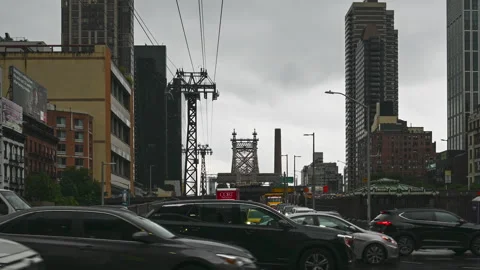 Second Avenue Traffic Timelapse Zoom Stock Footage 252858566