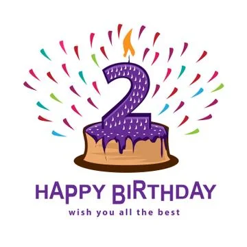 Second birthday illustration Stock Illustration