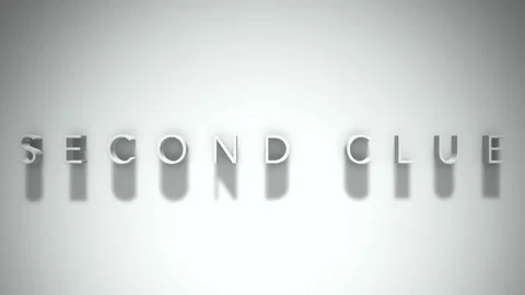Second clue 3D title animation with shadows on a white background 库存影片 297382232