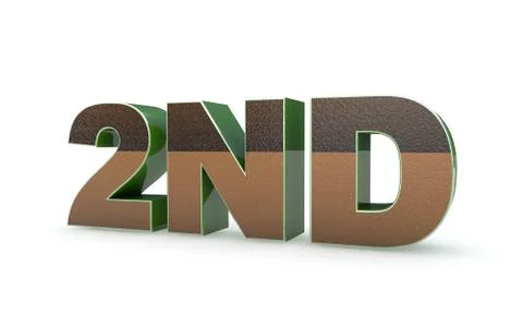Second concept words in white in a red stroke on a white background. 3d illus Stock Illustration