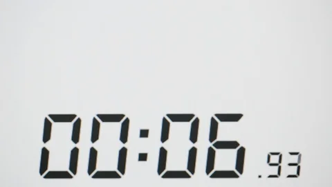 Second countdown from zero to sixty black numbers at the bottom Stock Footage 121470744