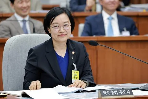 Second day of confirmation hearing for South Korean prime minister nominee Han S Stock Photos