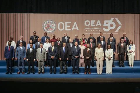 Second day of the OAS General Assembly held in Panama, Panama City - 23 Jun 2026 Stock Photos