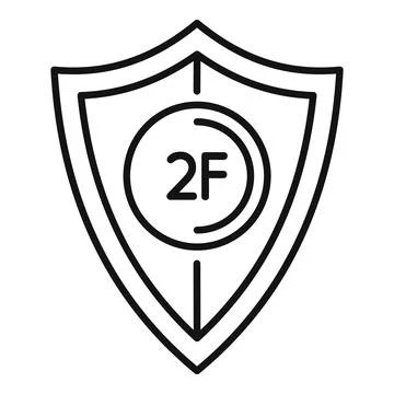 Second factor authentication shield icon showing login security Stock Illustration
