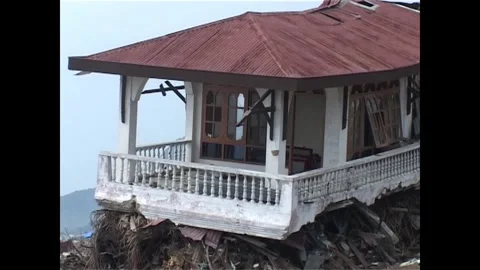 Second floor of the collapse House. Stock Footage 315258036