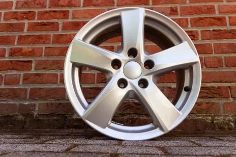 Second hand alloy wheels in store, Aluminium Alloy rims. Stock Photos