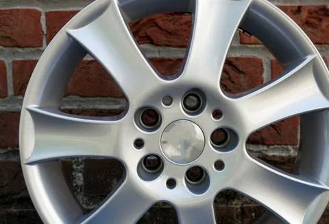 Second hand alloy wheels in store, Aluminium Alloy rims. Stock Photos