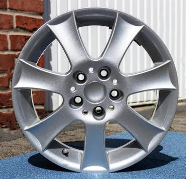 Second hand alloy wheels in store, Aluminium Alloy rims. Stock Photos