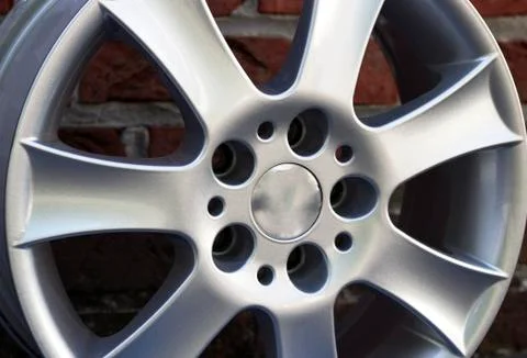 Second hand alloy wheels in store, Aluminium Alloy rims. Stock Photos