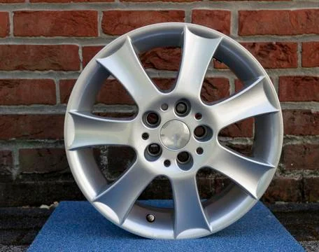 Second hand alloy wheels in store, Aluminium Alloy rims. Stock Photos