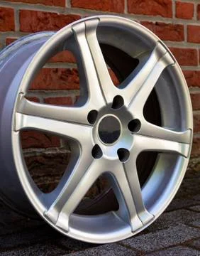 Second hand alloy wheels in store, Aluminium Alloy rims. Stock Photos