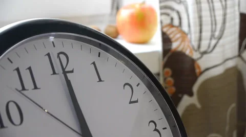 Second Hand Of A Clock In Cozy Kitchen Stock Footage 60235974