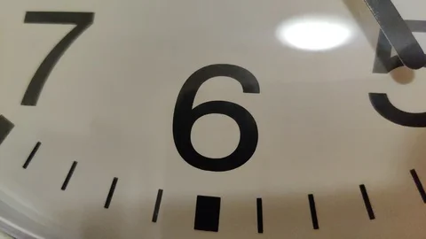 Second hand on clock six showing time ticking by in hospital Stock Footage 119590993