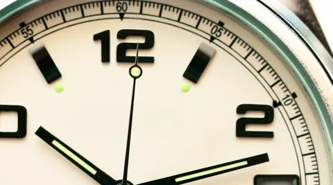 The second hand counting the first 13 seconds after the zero start Stock Footage 50738756