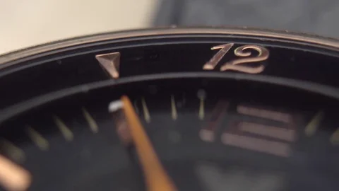 The second hand on the dial of a wristwatch. Macro 動画素材 85432863