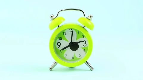 Second hand moves countdown on a green vintage clock. Video clip hd. Stock Footage 168668247