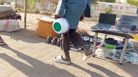 Second Hand Phones And Electronics Roadside Sale Kano Nigeria Stock Footage 331072751